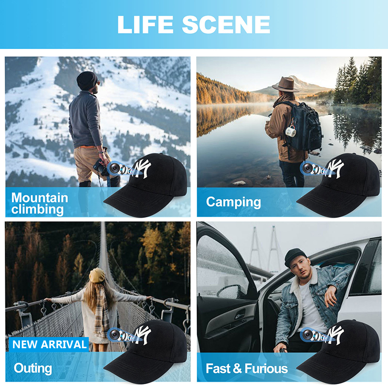 Mini WIFI Caps Camera HD1080P Portable Hat Cam Wearable Video Recorder Action Cams Digital Camcorder Tourism Hiking Climbing,CCTV Camera | IP Network Camera | Hidden Camera | Spy Camera | Mini Camera | Clock Camera | USB Wall Charger Camera | DIY Module Camera | Car Keychain Camera | Pen Camera | Watch Camera | Hat Camera | Power Bank Camera | Glasses Camera | WiFi Camera,Mini WIFI Caps Camera HD1080P Portable Hat Cam Wearable Video Record