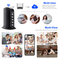 5 USB Port Adapter Charger Hub Convert Mini Camera Wifi Remote Monitoring HD 1080P Motion Detection Home Security Video Surveillance Cam,CCTV Camera | IP Network Camera | Hidden Camera | Spy Camera | Mini Camera | Clock Camera | USB Wall Charger Camera | DIY Module Camera | Car Keychain Camera | Pen Camera | Watch Camera | Hat Camera | Power Bank Camera | Glasses Camera | WiFi Camera,Multi USB Port Adapter WiFi Hidden Camera