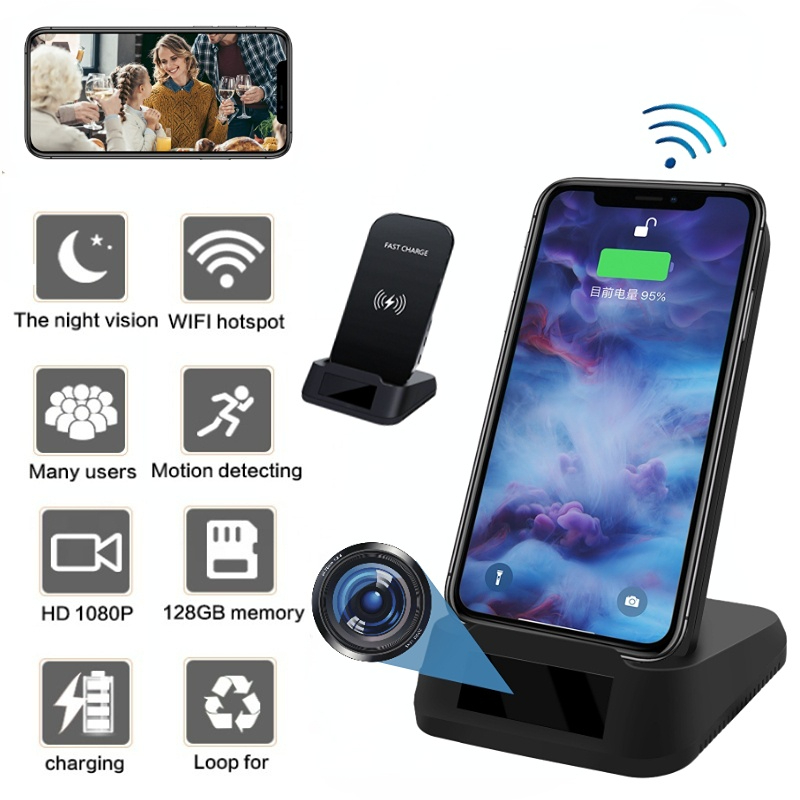 WIFI Wireless Charger Hidden Camera Mini Camera Indoor Security Camera Invisible Lens Night Vision Motion Detection Nanny Cam Spy Camera,CCTV Camera | IP Network Camera | Hidden Camera | Spy Camera | Mini Camera | Clock Camera | USB Wall Charger Camera | DIY Module Camera | Car Keychain Camera | Pen Camera | Watch Camera | Hat Camera | Power Bank Camera | Glasses Camera | WiFi Camera,WIFI Wireless Charger Hidden Camera Mini Spy Camera