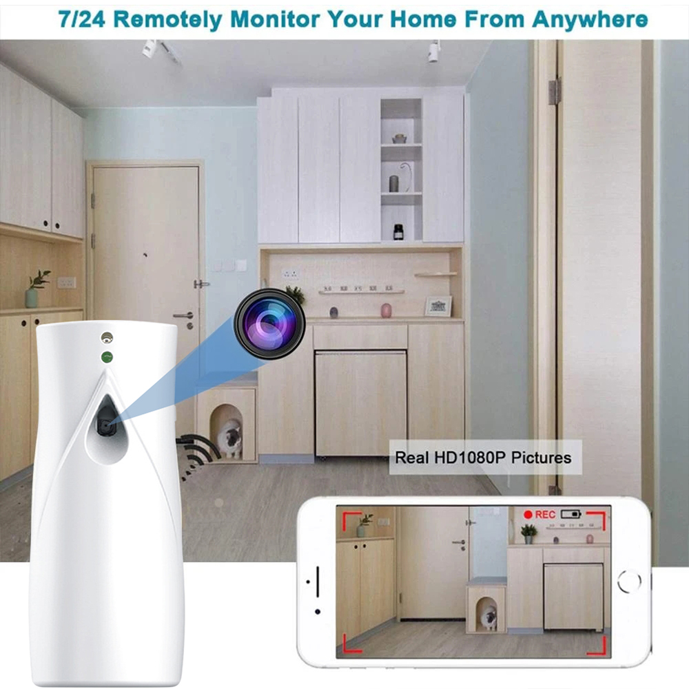 Mini WiFi Camera Spray Dispenser Aromatherapy Bottle Design Home Security Video Audio Recorder For Home Safe Hidden Spy Camera,CCTV Camera | IP Network Camera | Hidden Camera | Spy Camera | Mini Camera | Clock Camera | USB Wall Charger Camera | DIY Module Camera | Car Keychain Camera | Pen Camera | Watch Camera | Hat Camera | Power Bank Camera | Glasses Camera | WiFi Camera,Mini WiFi Camera Spray Dispenser Aromatherapy Bottle Spy camera