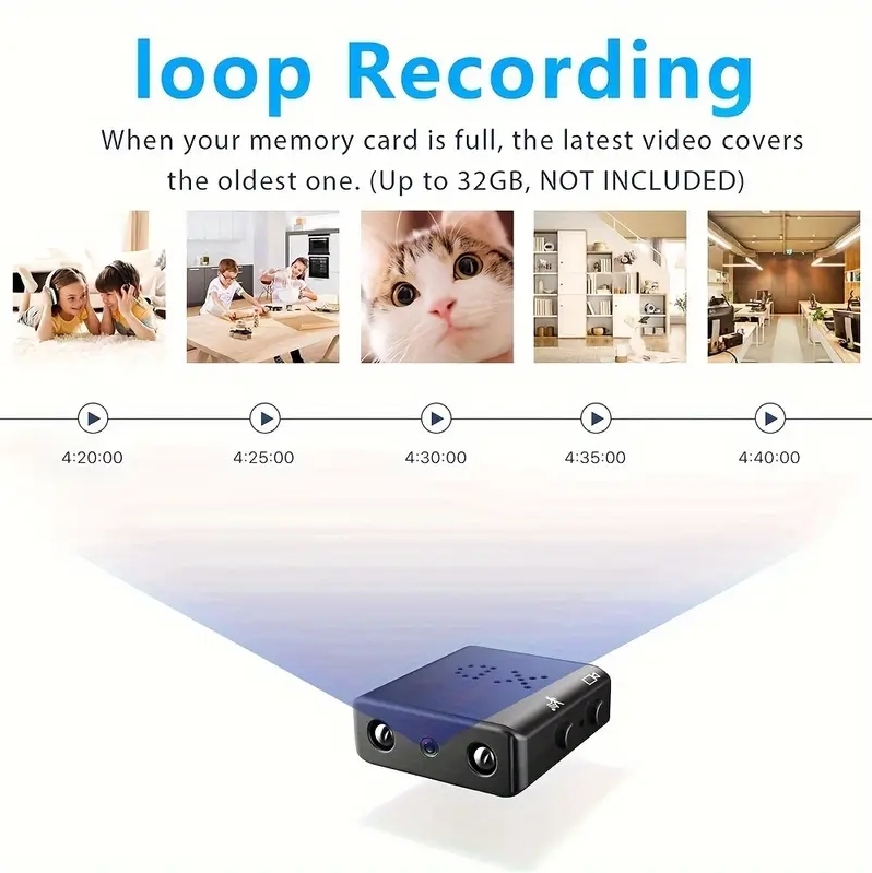 Mini Camera XD with Battery Night Vision Camera Home Security Camera Recorder Portable Camera for Home Outdoor Mobile remote indoor security camera with built-in night vision function,CCTV Camera | IP Network Camera | Hidden Camera | Spy Camera | Mini Camera | Clock Camera | USB Wall Charger Camera | DIY Module Camera | Car Keychain Camera | Pen Camera | Watch Camera | Hat Camera | Power Bank Camera | Glasses Camera | WiFi Camera,Mini Camera XD with Battery Night Vision Camera Home Security