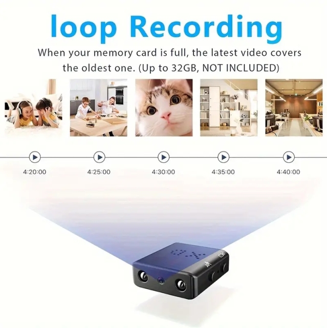 Mini Camera XD with Battery Night Vision Camera Home Security Camera Recorder Portable Camera for Home Outdoor Mobile remote indoor security camera with built-in night vision function,CCTV Camera | IP Network Camera | Hidden Camera | Spy Camera | Mini Camera | Clock Camera | USB Wall Charger Camera | DIY Module Camera | Car Keychain Camera | Pen Camera | Watch Camera | Hat Camera | Power Bank Camera | Glasses Camera | WiFi Camera,Mini Camera XD with Battery Night Vision Camera Home Security