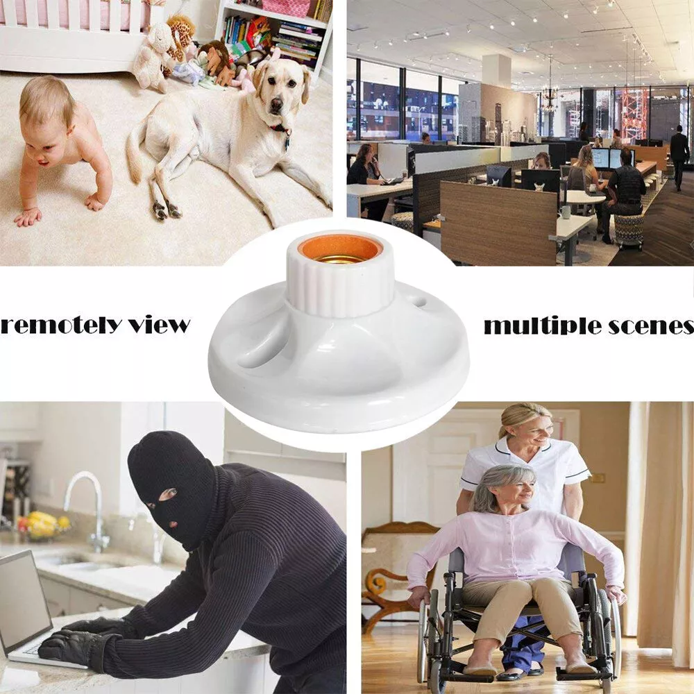 1080P HD WiFi Mini Camera E27 Lamp Bulb Holder Socket Home Security Nanny Cam Hidden Camera,CCTV Camera | IP Network Camera | Hidden Camera | Spy Camera | Mini Camera | Clock Camera | USB Wall Charger Camera | DIY Module Camera | Car Keychain Camera | Pen Camera | Watch Camera | Hat Camera | Power Bank Camera | Glasses Camera | WiFi Camera,WiFi Mini Camera E27 Lamp Bulb Holder Socket Home Security Nanny Cam