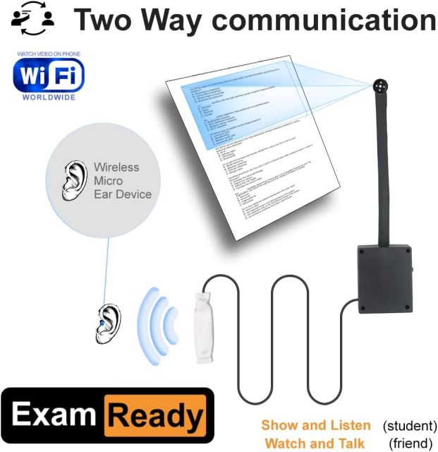 WiFi IP Camera Hidden Cam Module with Wireless Earpiece for Kit Completo Examen + Micro + Pinganillo,CCTV Camera | IP Network Camera | Hidden Camera | Spy Camera | Mini Camera | Clock Camera | USB Wall Charger Camera | DIY Module Camera | Car Keychain Camera | Pen Camera | Watch Camera | Hat Camera | Power Bank Camera | Glasses Camera | WiFi Camera,Hidden Cam Module with Earpiece Kit Completo Examen+Micro+Pinganillo