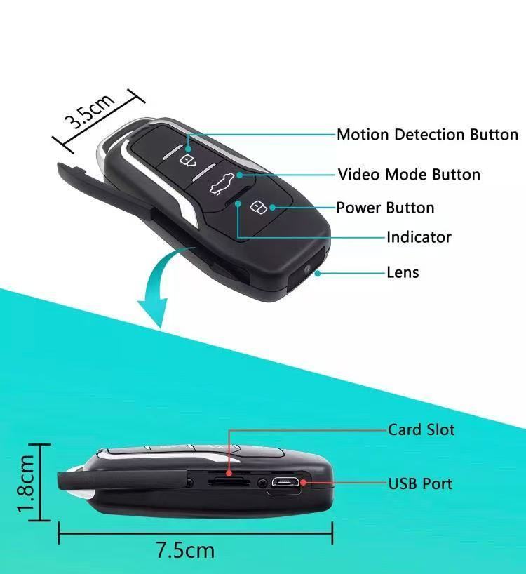 New Arrived Mini Car Key Hidden Camera Video Recorder 1080P with Motion Detection Small Nanny Camera,CCTV Camera | IP Network Camera | Hidden Camera | Spy Camera | Mini Camera | Clock Camera | USB Wall Charger Camera | DIY Module Camera | Car Keychain Camera | Pen Camera | Watch Camera | Hat Camera | Power Bank Camera | Glasses Camera | WiFi Camera,Mini Car Key Hidden Camera Video Recorder 1080P with Motion Detection