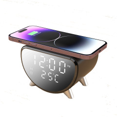4K HD WiFi Mini Camera Clock | Wireless Charging, Remote View, Motion Detection, App, Recording for Home Security & Surveillance Hidden Camera,CCTV Camera | IP Network Camera | Hidden Camera | Spy Camera | Mini Camera | Clock Camera | USB Wall Charger Camera | DIY Module Camera | Car Keychain Camera | Pen Camera | Watch Camera | Hat Camera | Power Bank Camera | Glasses Camera | WiFi Camera,5 in 1 (Time, Alarm,Temperature,Wireless Charger, Video Recording)