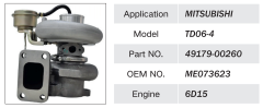 MITSUBISHI 6D15 ENGINE TURBOCHARGER ME073623 49179-00260