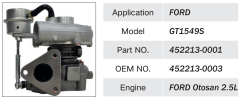 FORD OTOSAN 2.5L ENGINE TURBOCHARGER GT1549S 452213-0001 452213-0003