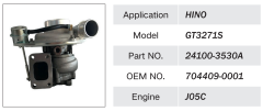 HINO J05C ENGINE TURBOCHARGER GT3271S 24100-3530A 704409-0001