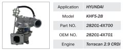 HYUNDAI TERRACAN 2.9 CRDI ENGINE TURBOCHARGER 28201-4X700 28201-4X701