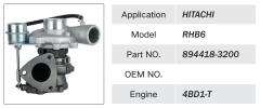 ISUZU 4BD1 ENGINE TURBOCHARGER RHB6 894418-3200