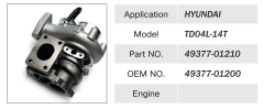 HYUNDAI TD04L-14T ENGINE TURBOCHARGER 49377-01210 49377-01200