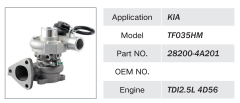 KIA TF035HM TDI 2.5L 4D56 ENGINE TURBOCHARGER 28200-4A201