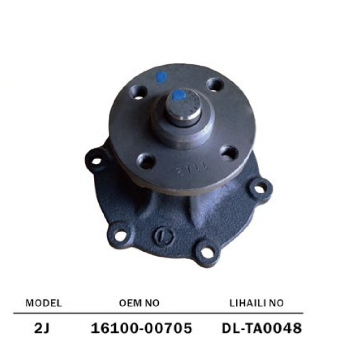 TOYOTA 2J ENGINE WATER PUMP 16100-00705 1610000705