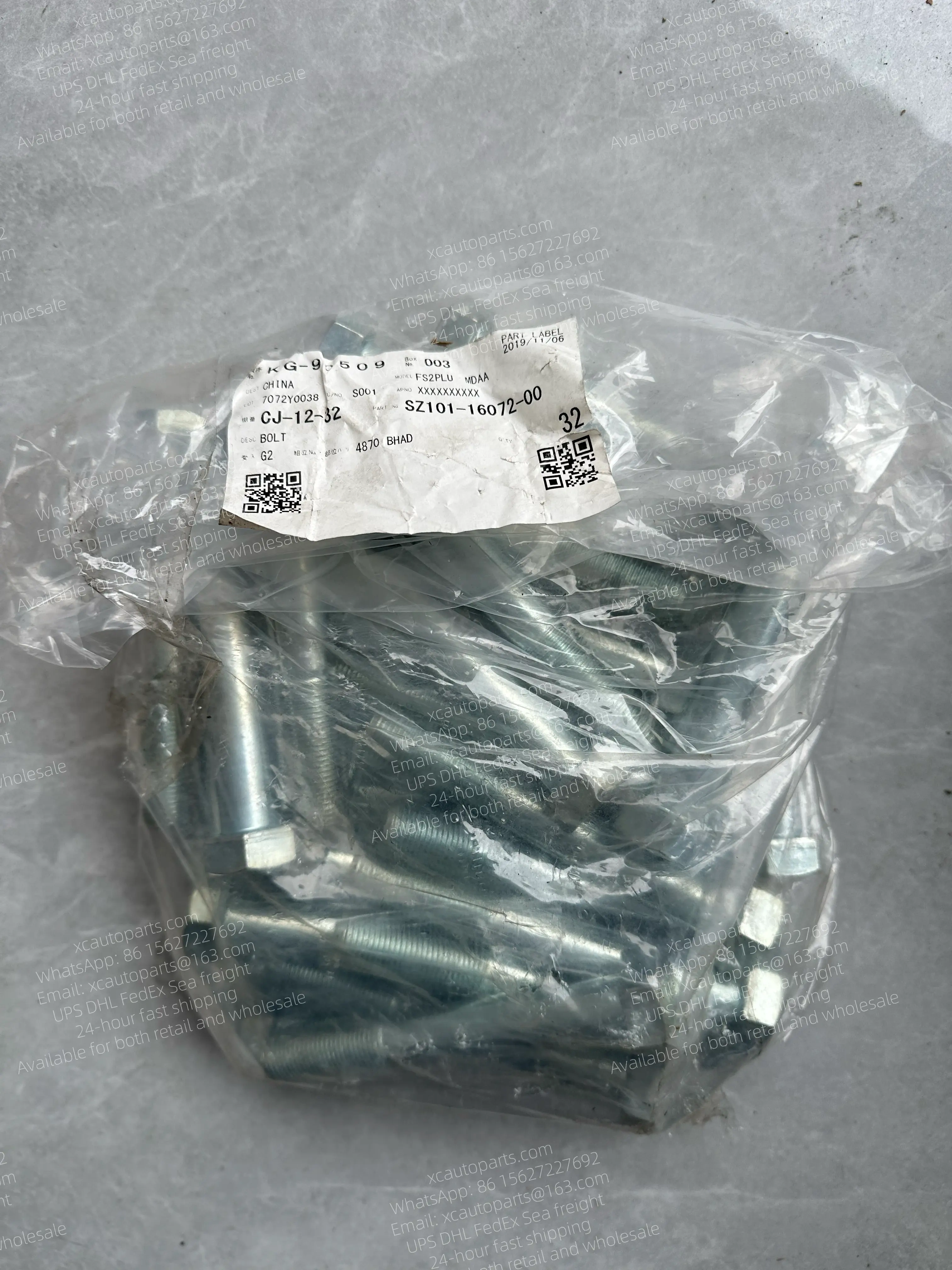 20 PCS HINO 700 PROFIA TRUCK GENUINE BOLT SZ101-16072 SZ10116072 M16*85MM