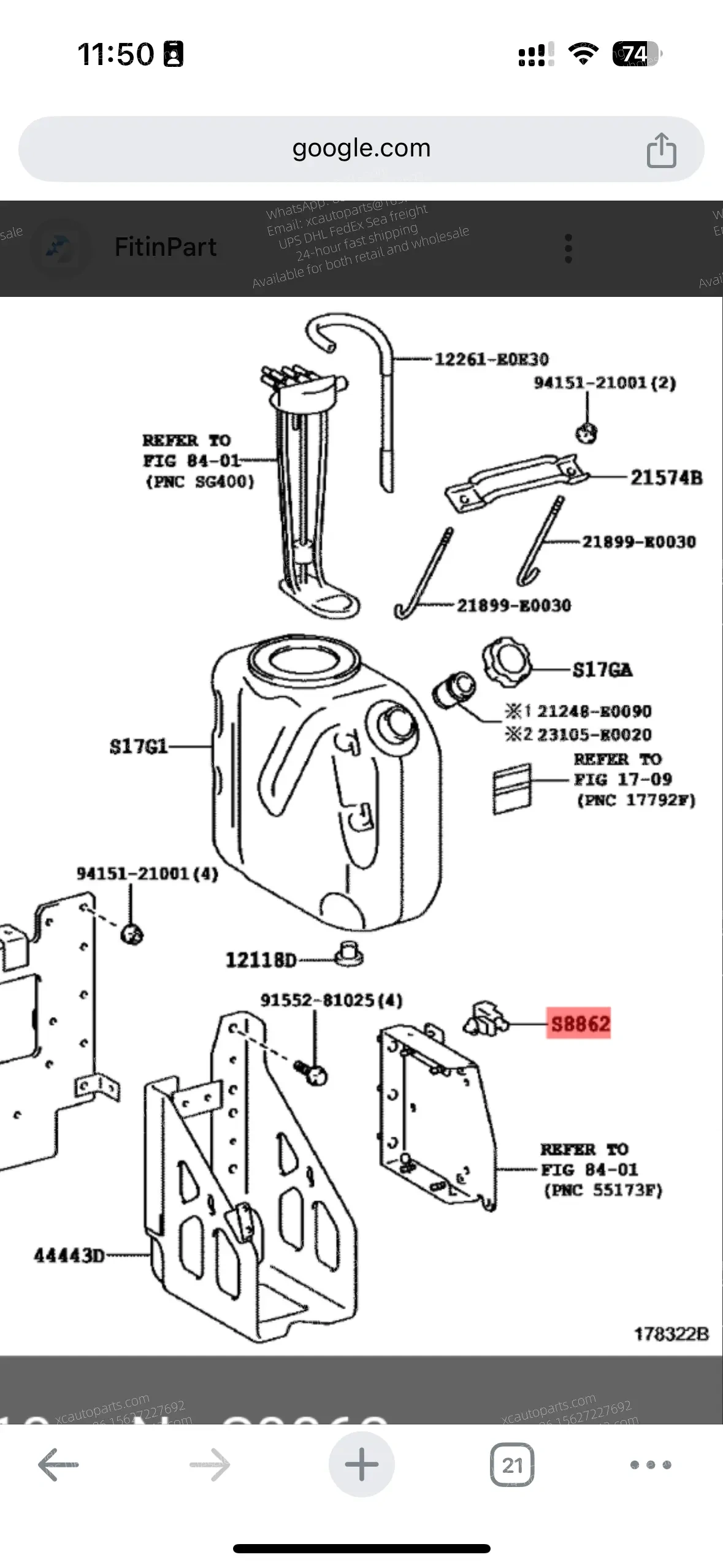 HINO 700 PROFIA TRUCK UREA WATER TANK BOLT 21899-E0030 S886251110