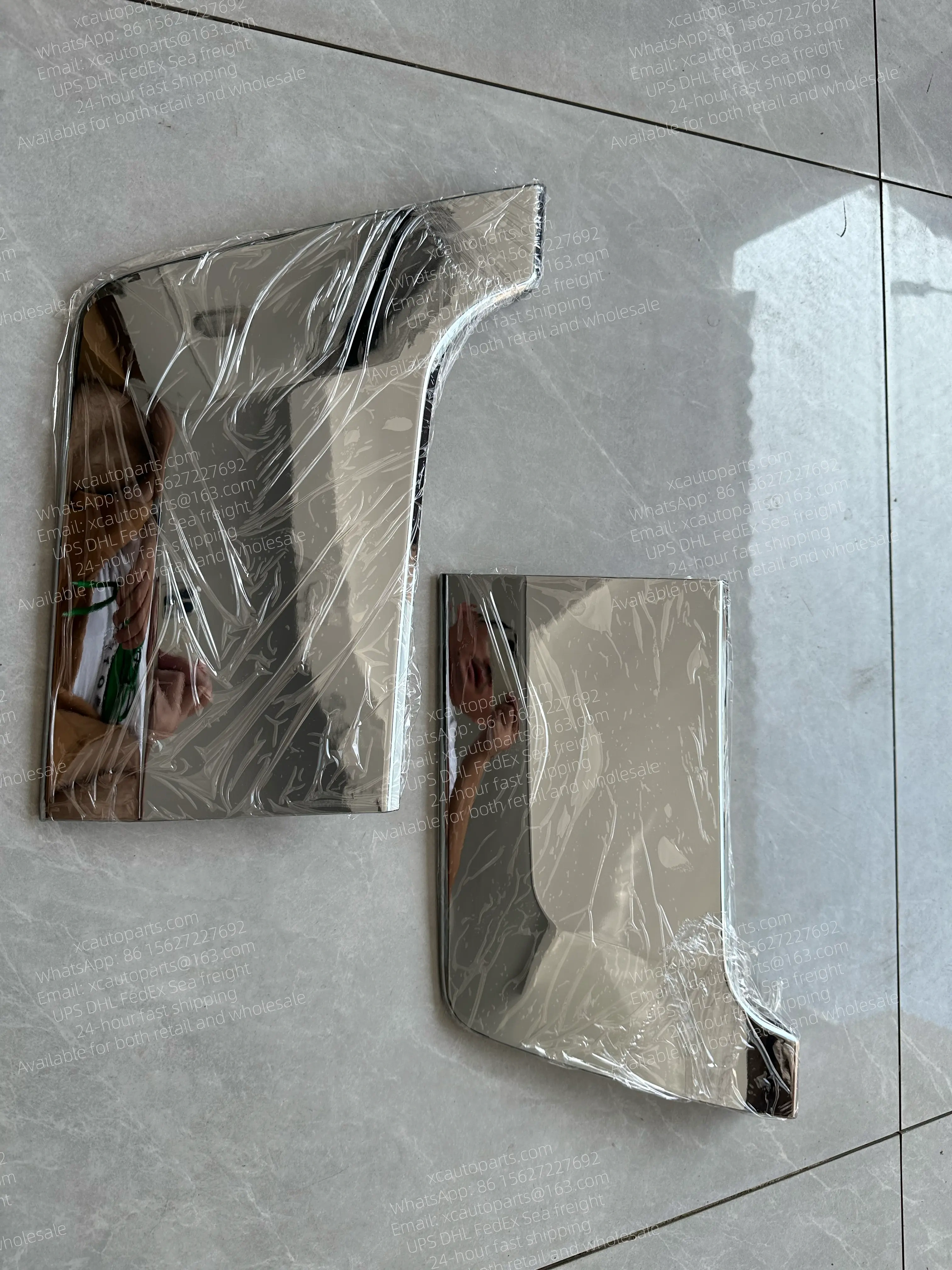 1 PAIR=2 PC MITSUBISHI FUSO F420 SUPER GREAT TRUCK CHROME BUMPER TRIM