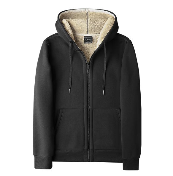 Thickened Fleece Men's Zip-Up Jacket