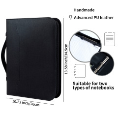 Business Portfolio Executive Document Binder with Zipper