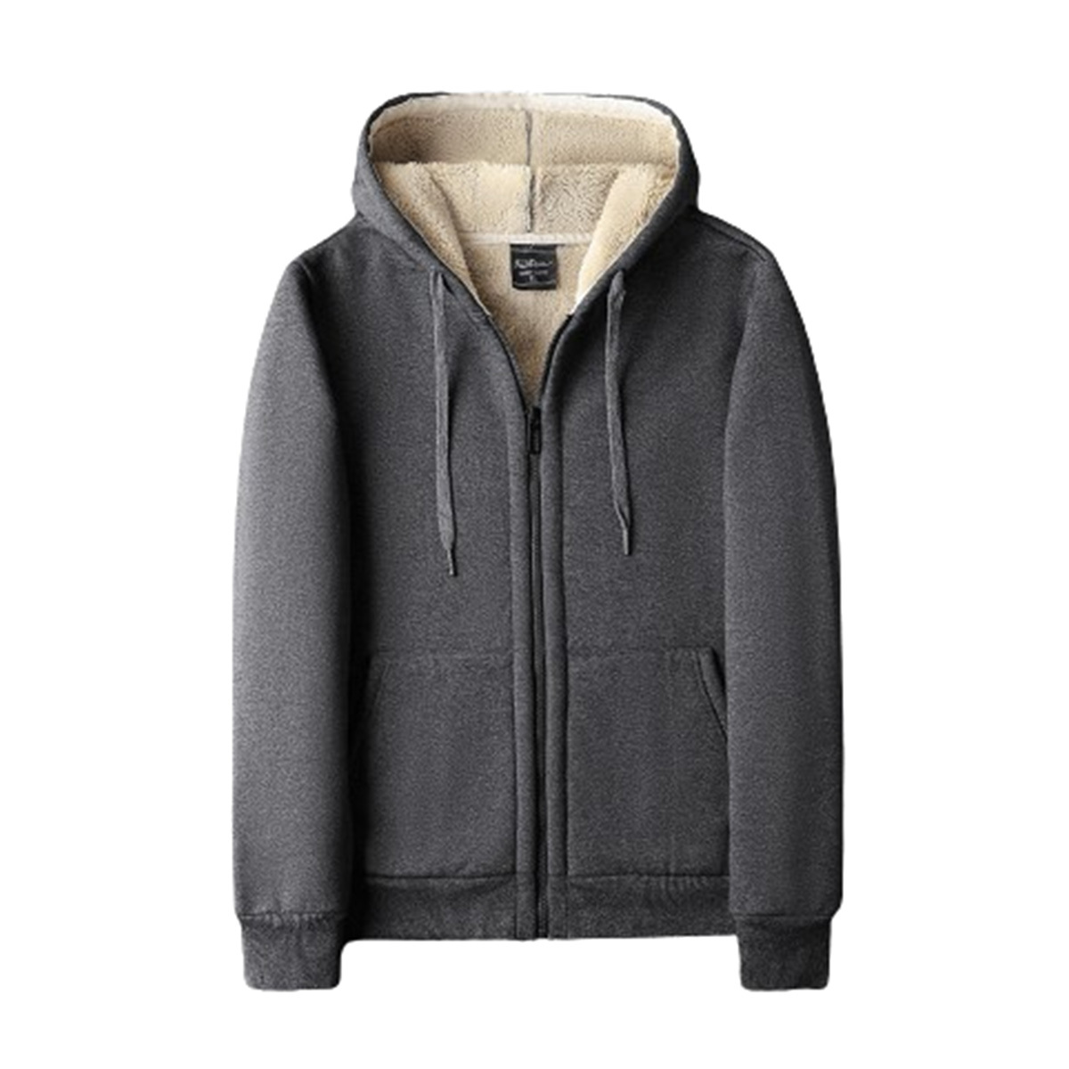 Thickened Fleece Men's Zip-Up Jacket