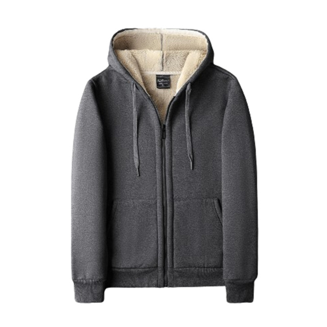 Thickened Fleece Men's Zip-Up Jacket