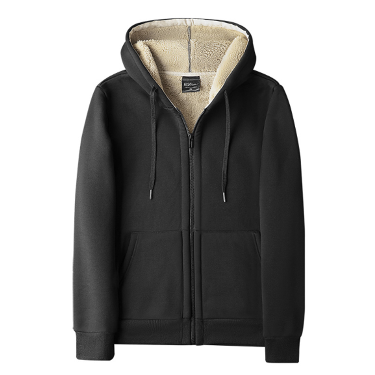 Thickened Fleece Men's Zip-Up Jacket
