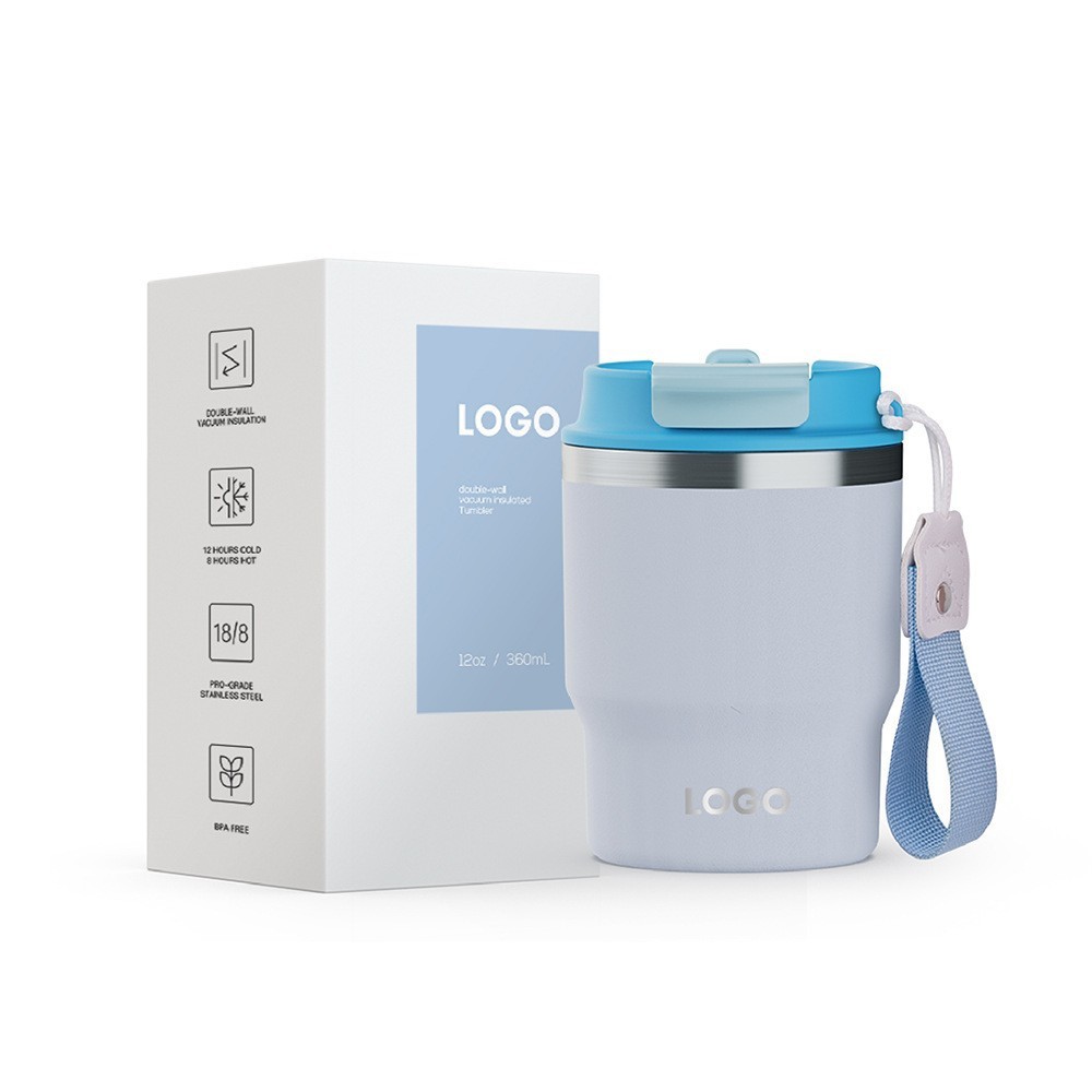 16oz Double Straw Coffee Cup