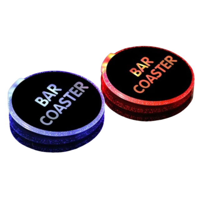 Colorful LED Gravity-Sensing Coaster with Waterproof Flashing Lights
