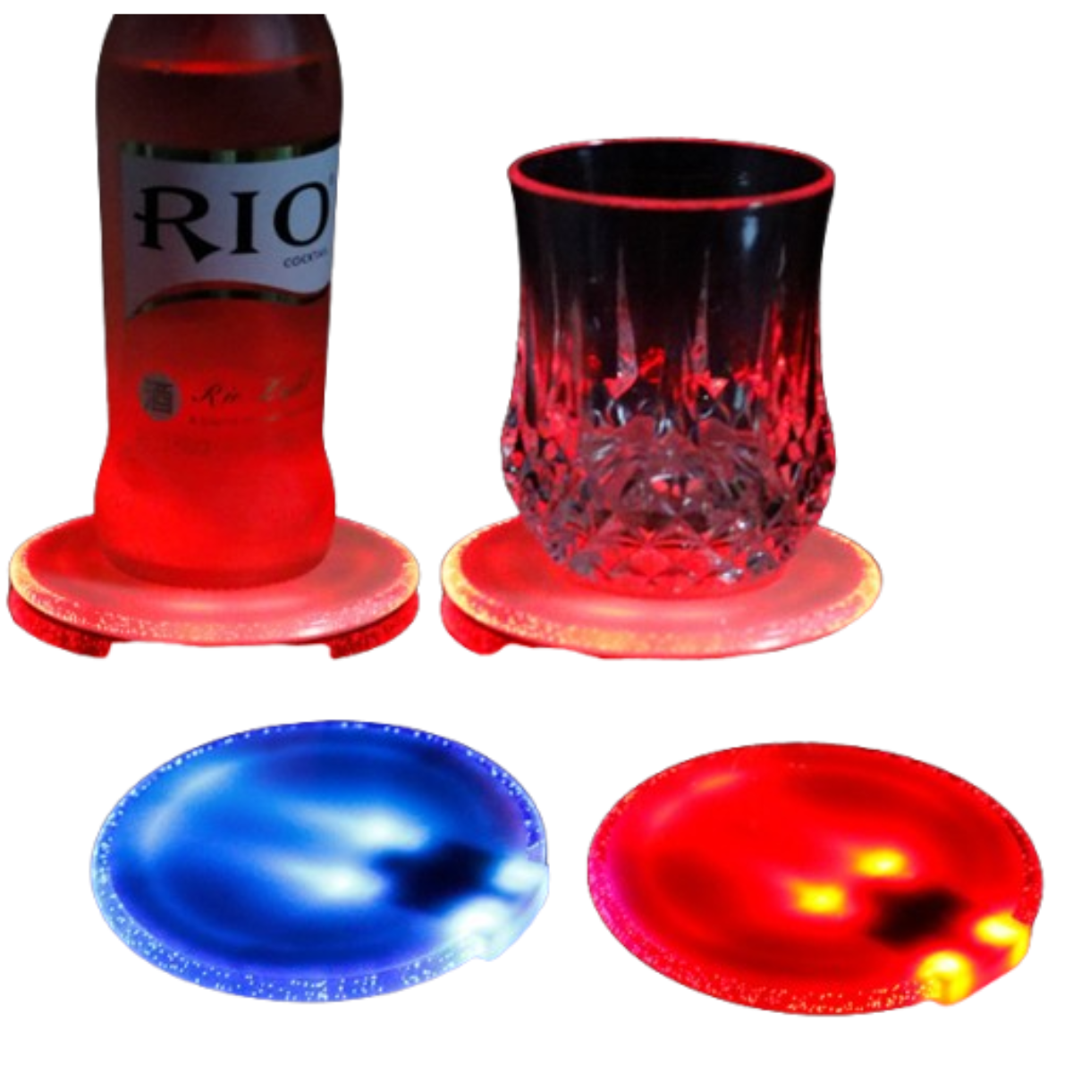 Colorful LED Gravity-Sensing Coaster with Waterproof Flashing Lights
