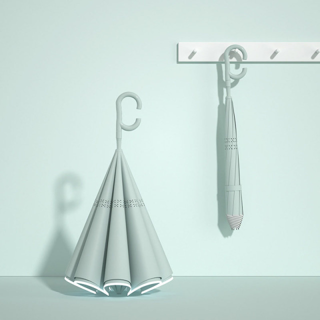 Deluxe Inverted Reverse Umbrella