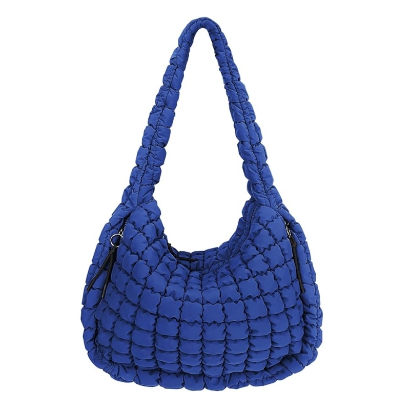 Large Quilted Carryall Puffer Shoulder Bag
