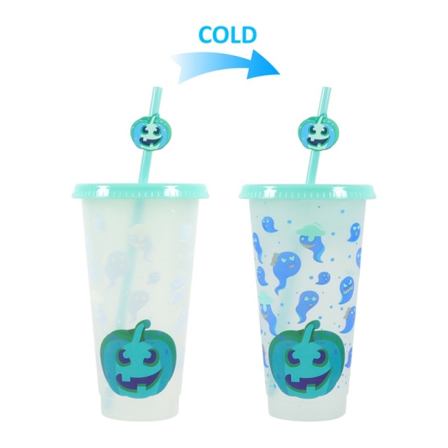 3-Pack 24oz Halloween Color Changing Cups