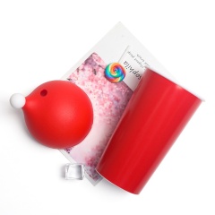 Christmas Hat Shape Water Cup with Straw