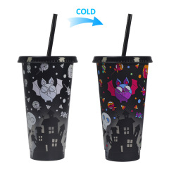 24oz Cryochromic Cup With Straw