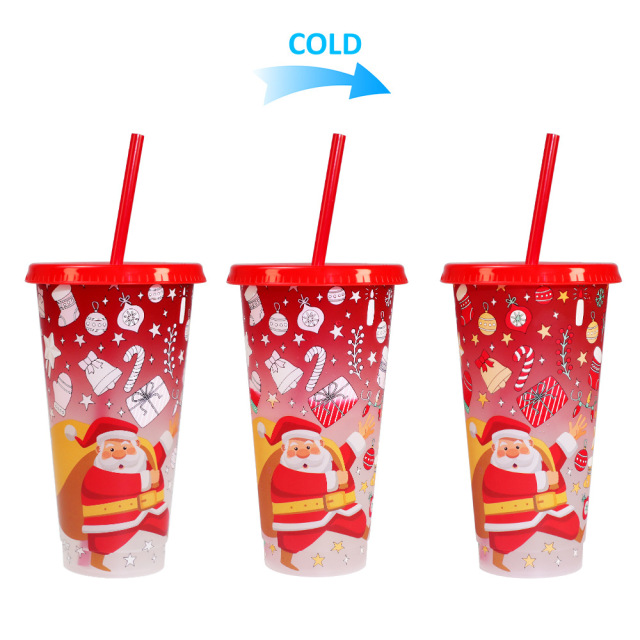 24oz Cryochromic Cup With Straw