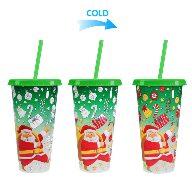 24oz Cryochromic Cup With Straw
