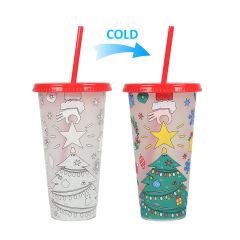 24oz Cryochromic Cup With Straw