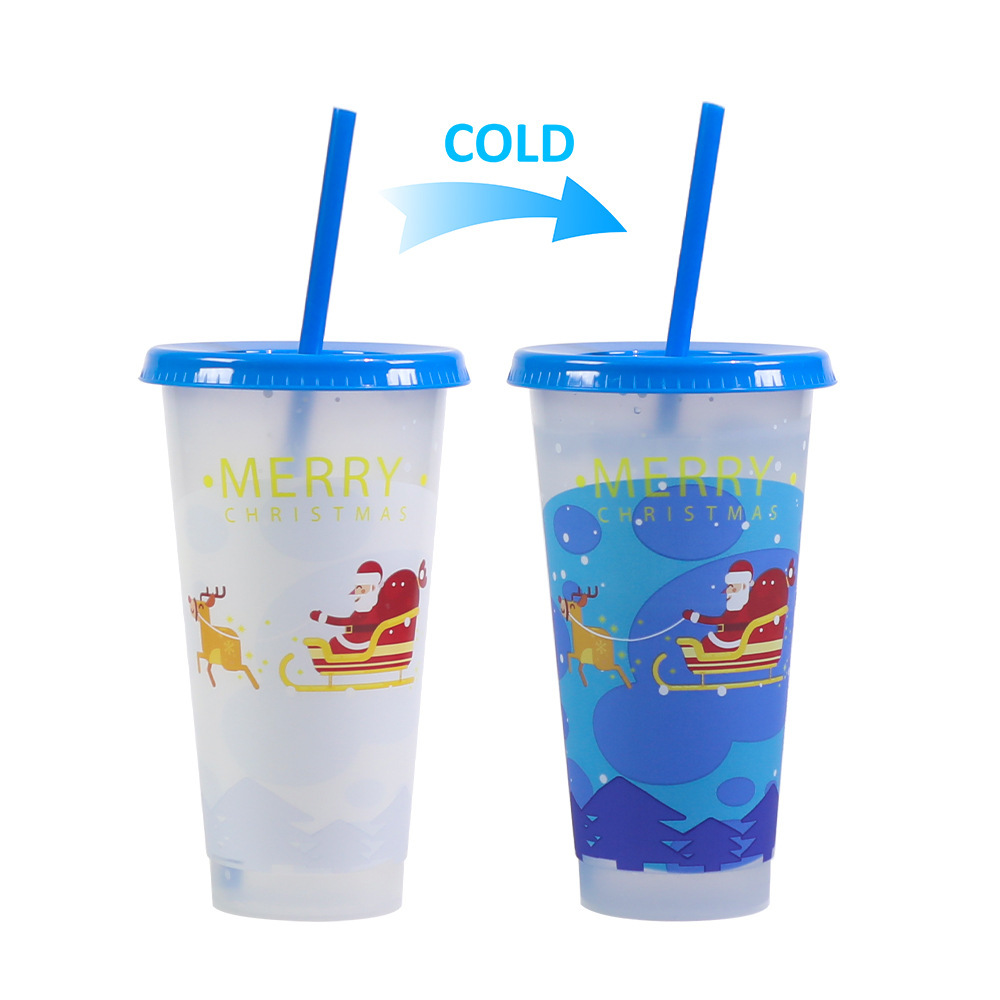 24oz Cryochromic Cup With Straw