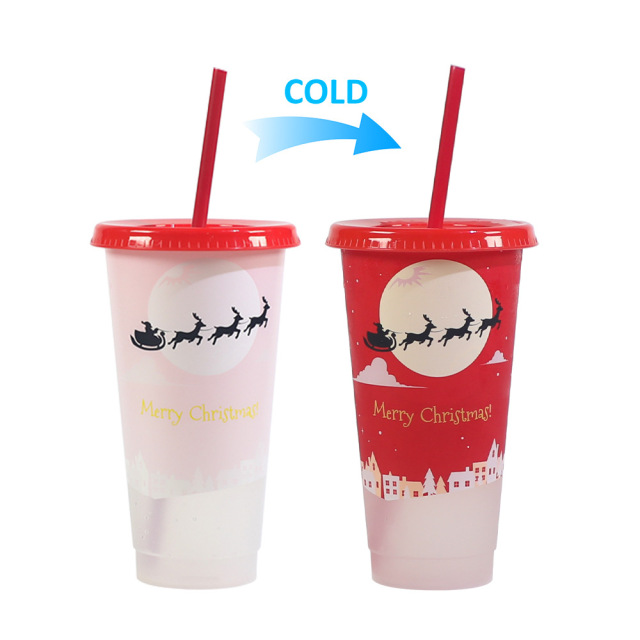 24oz Cryochromic Cup With Straw