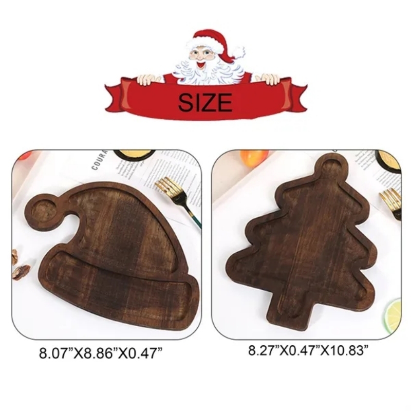 Christmas Theme Wooden Tray