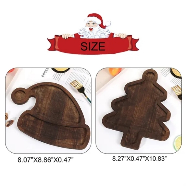 Christmas Theme Wooden Tray