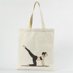 Yoga Pattern Canvas Handbag