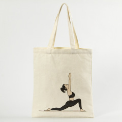 Yoga Pattern Canvas Handbag