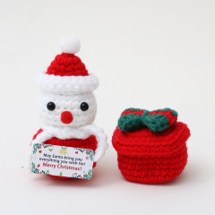 Mini Funny Handmade Knitted Christmas Doll