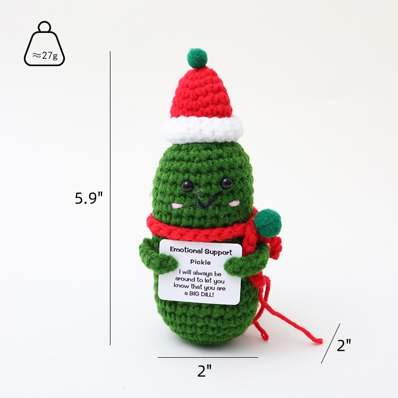 Mini Funny Handmade Knitted Christmas Doll
