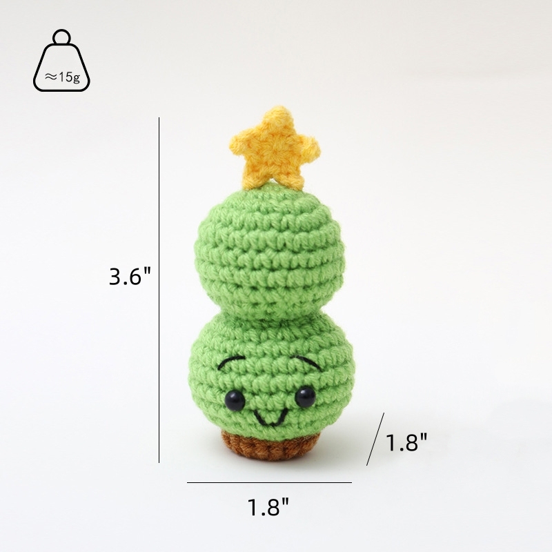Mini Funny Handmade Knitted Christmas Doll