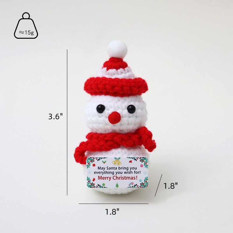Mini Funny Handmade Knitted Christmas Doll