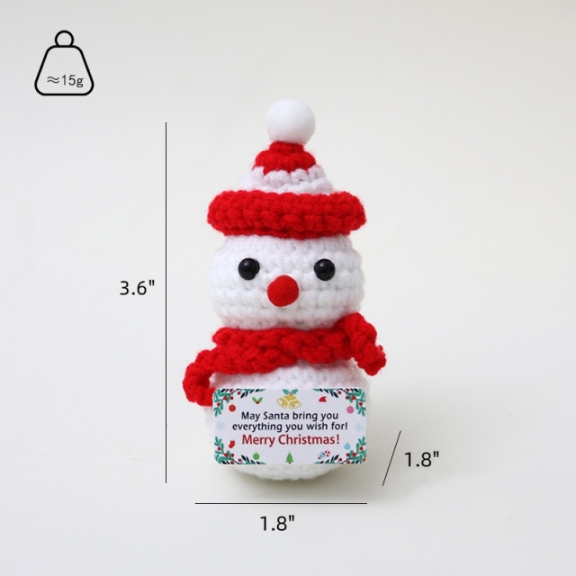 Mini Funny Handmade Knitted Christmas Doll