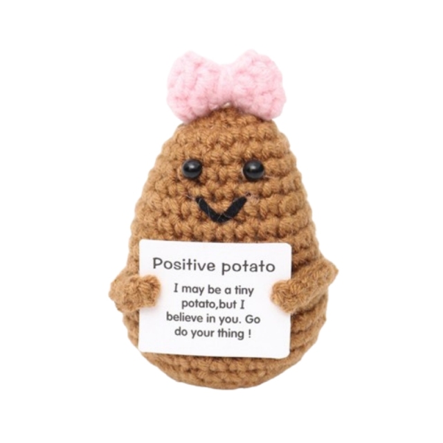 Mini Funny Handmade Knitted Positive Potato