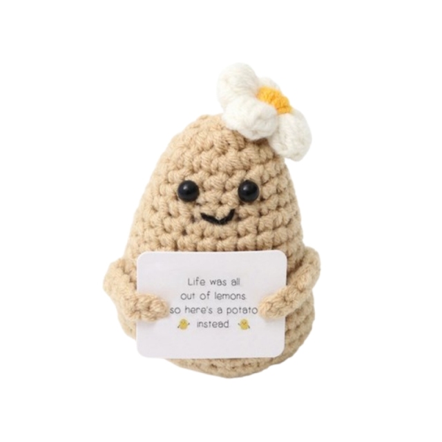 Mini Funny Handmade Knitted Positive Potato